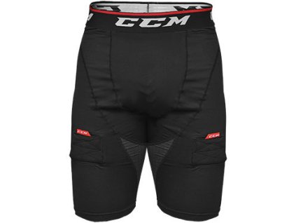 Kraťasy se suspenzorem CCM Compression Shorts Jock JR 2022 (Barva Černá, Varianta Junior, Velikost S)
