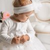 Spoločenské šaty pre bábätká LIVIA biele