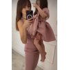 Spoločenské šaty dustypink mama