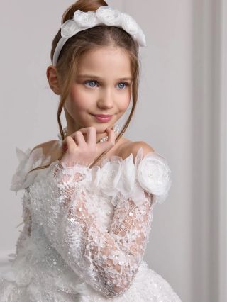 🎀Nová kolekcia 2026 - LTkids🎀 🎀Rozprávkové biele dievčenské šaty Cristall 🎀Luxusné dievčenské spoločenské šaty, ktoré...