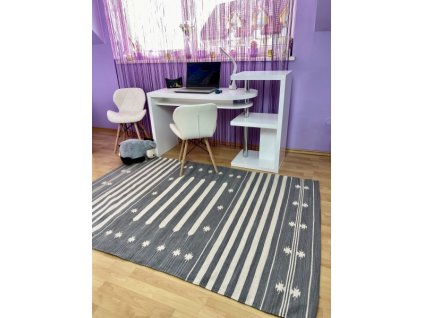 12072 tkany koberec patio 1 sivy 140x200