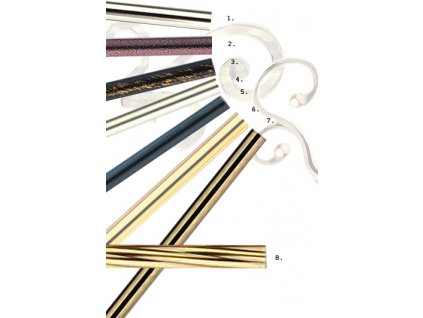 Garnižová tyč 16 mm 160cm (Farba bielo zlatá)