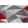 Koberec Rumba 9679 sivá, červená (Rozmer 160x220)