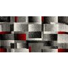 Koberec Rumba 7779A sivá, červená (Rozmer 160x220)