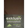 LYCRA exklusiv prestieradlo hnedá (Farba 90x200)