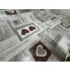 Obrus PVC   COFFE srdce hnedé