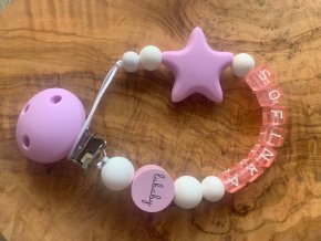 lubaby klip na dudlík se jménem růžová hvězdička
