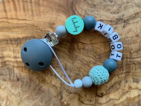 lubaby klip na dudlí­k se jménem Mint háček