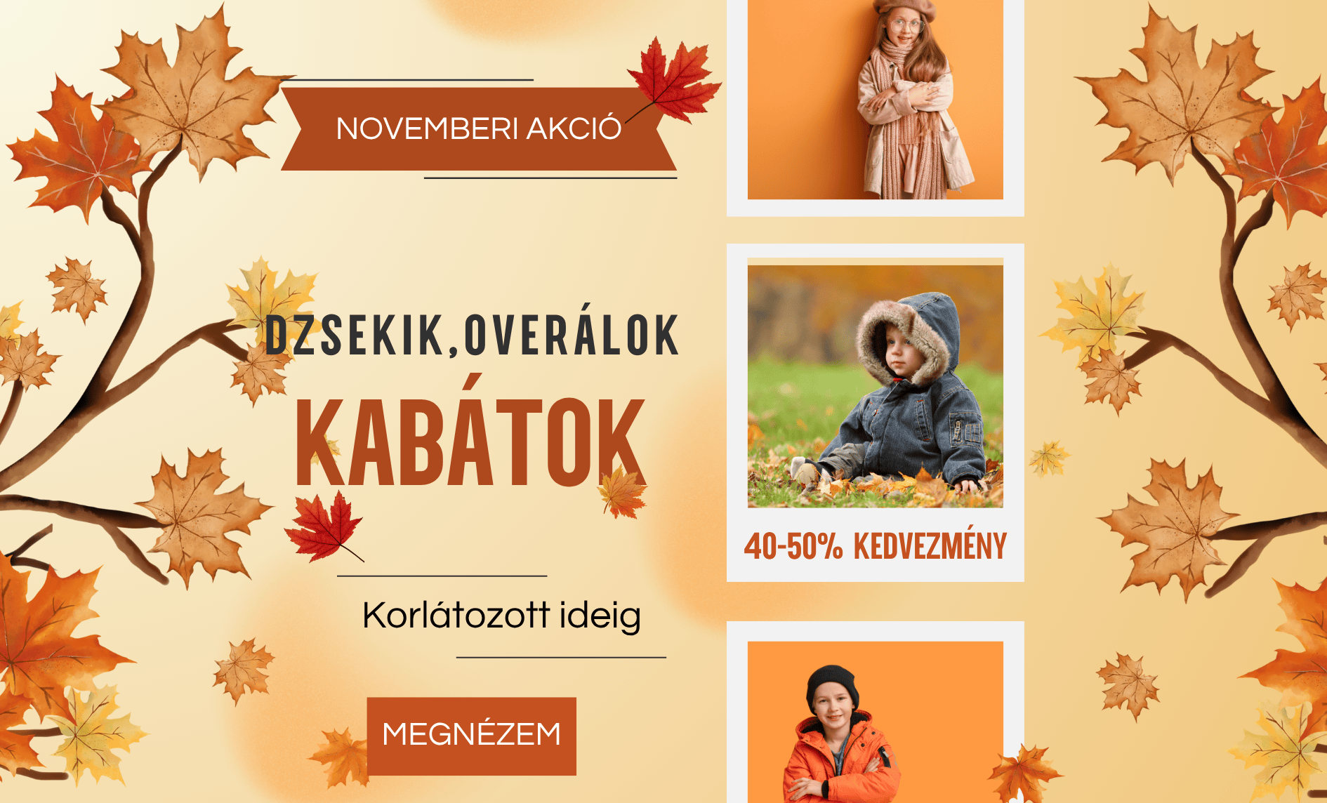 Kabát, dzseki akció