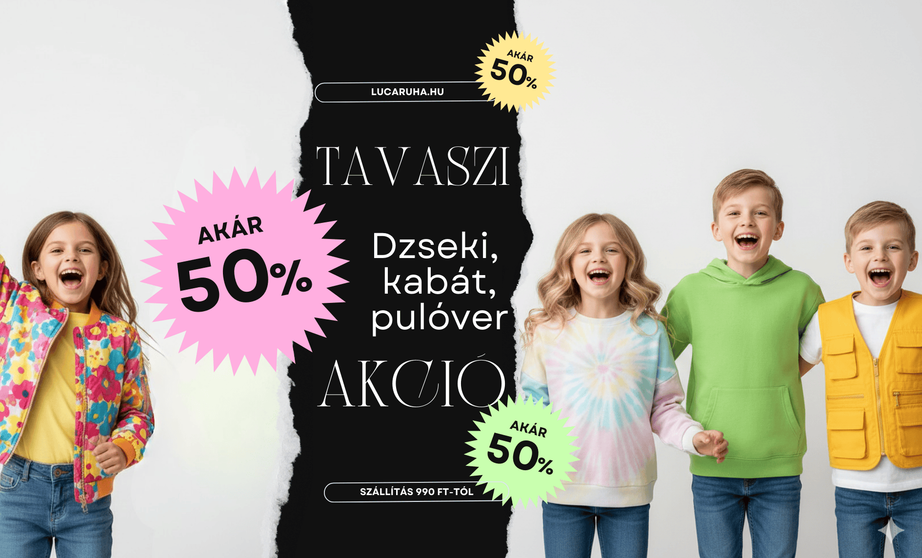 Tavaszi dzseki, pulcsi akció