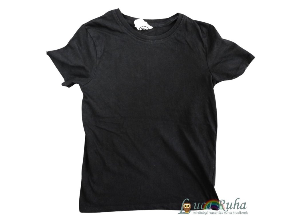 H&M fekete basic póló  - 122/128