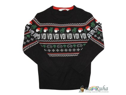 H&M karácsonyi gamer kötött pulóver - 146/152