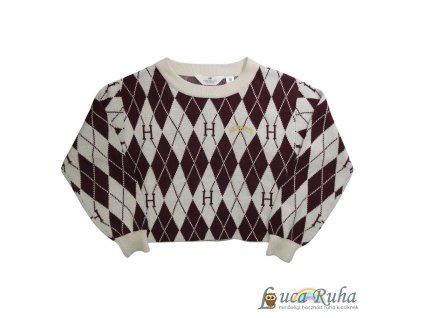 H&M kötött harlekin mintás pulóver - 146/152