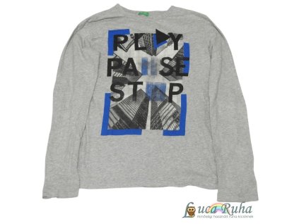 Benetton hosszú ujjú, mintás póló - 158/164
