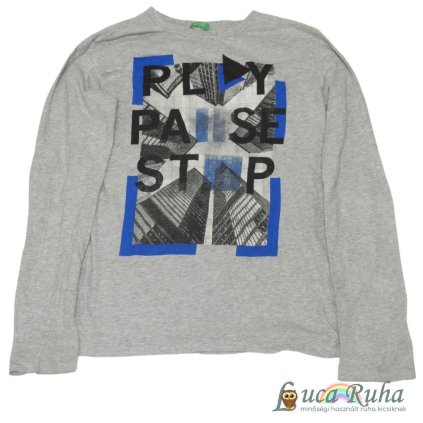 Benetton hosszú ujjú, mintás póló - 2XL