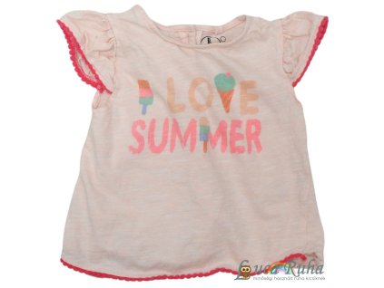 Hullabaloo rózsaszín gombos felső - 80