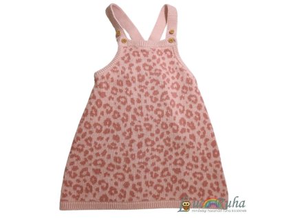F&F kötött, leopárdmintás ruha - 92