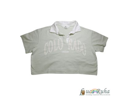 H&M zöld crop felső - 146/152