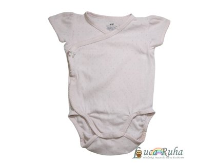 H&M átlapolt rózsaszín body - 74