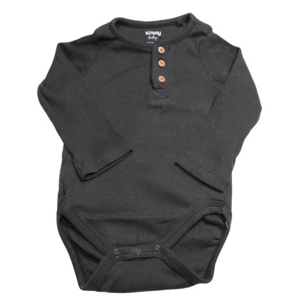 sinsay sotetszurke bordazott body