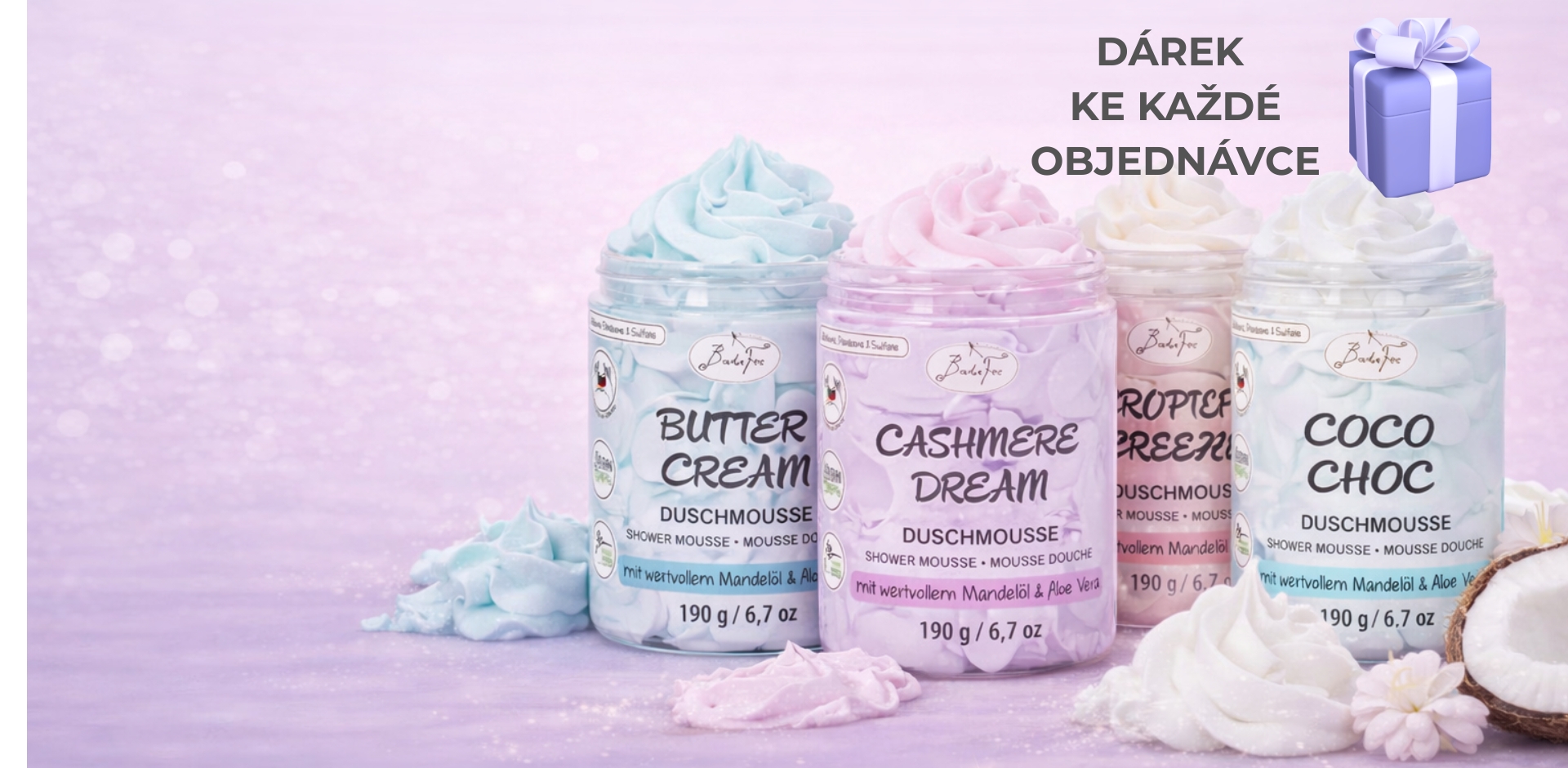 Sprchové šlehačkové pěny