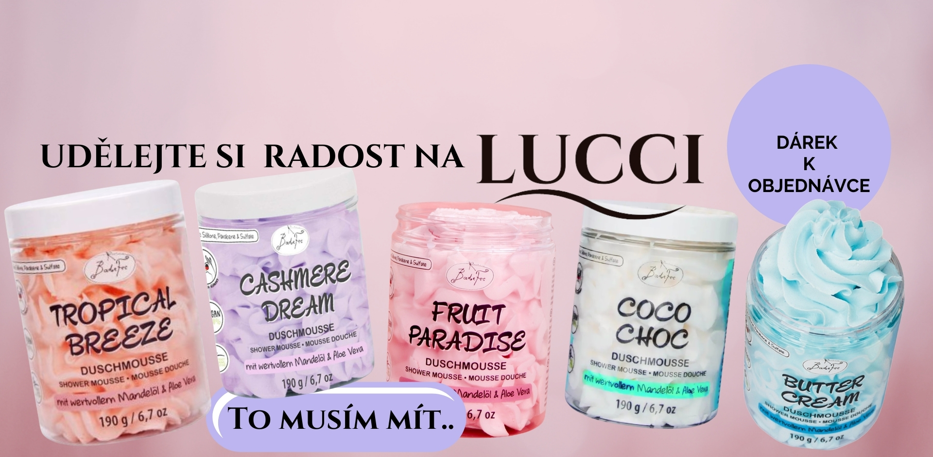 Sprchové šlehačkové pěny