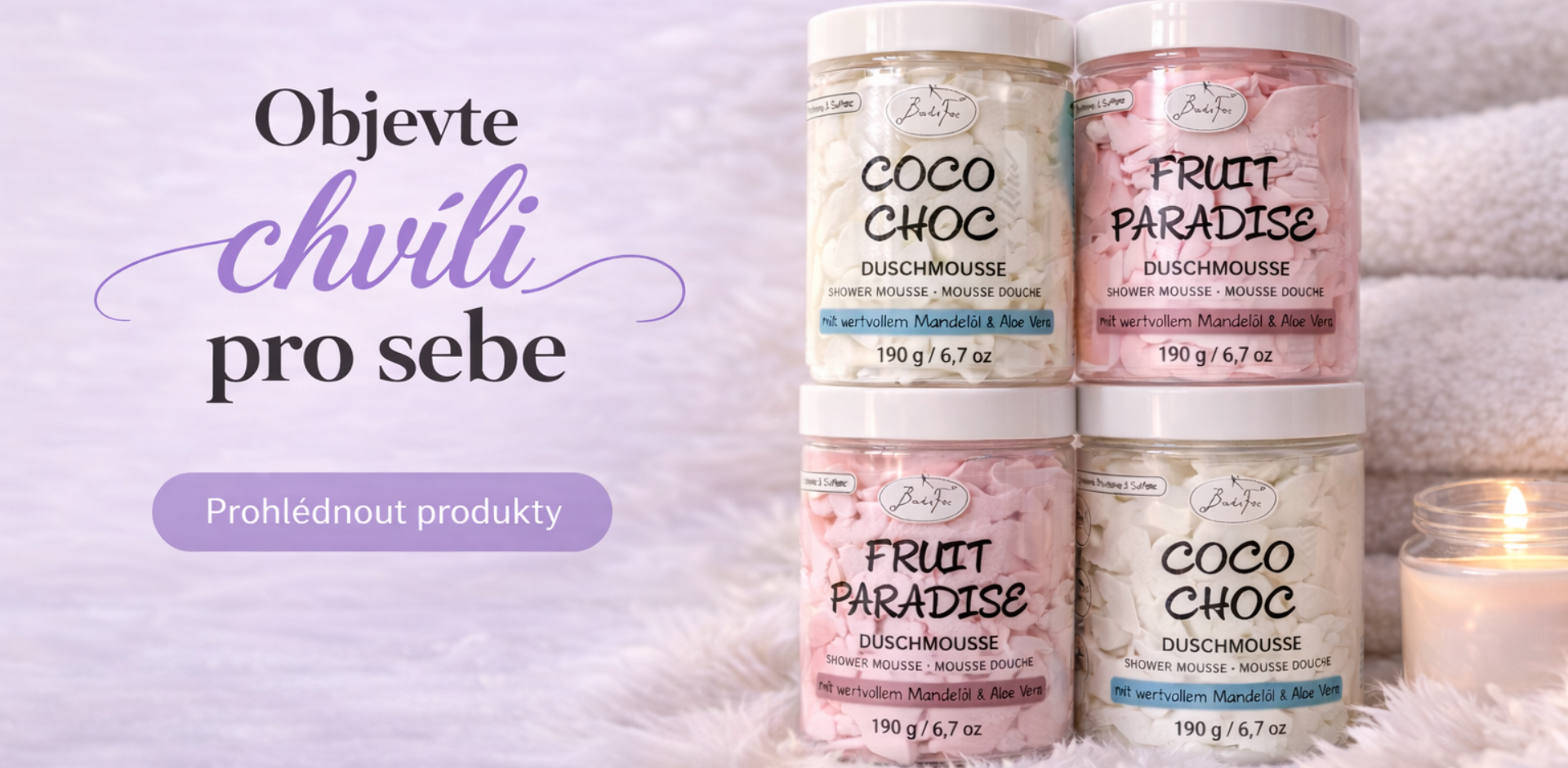 Sprchové šlehačkové pěny