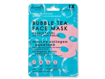 Danielle Bubble Face Mask (1ks) ~hydratační bublinková maska  | s mořským kolagenem, vitamínem C a ananasem
