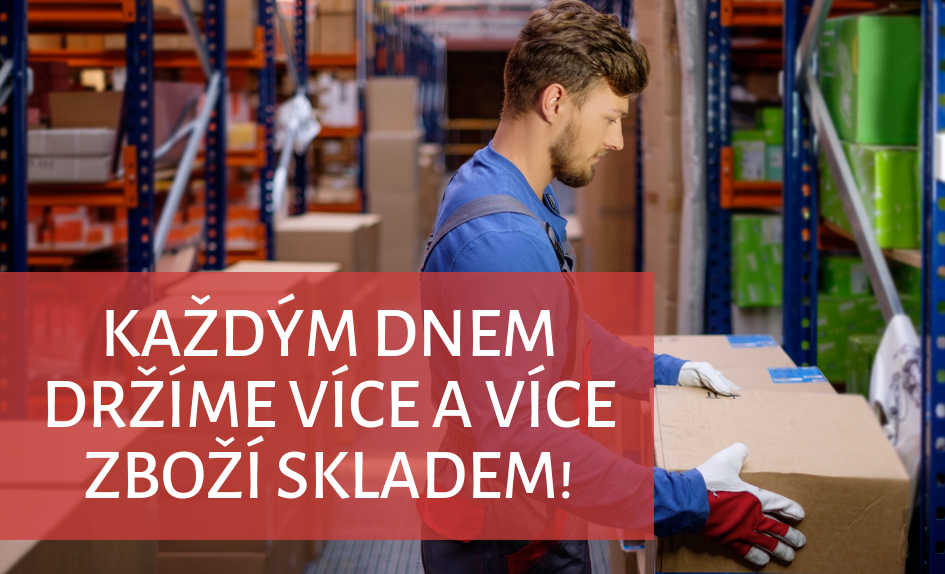 Čím dál více zboží skladem