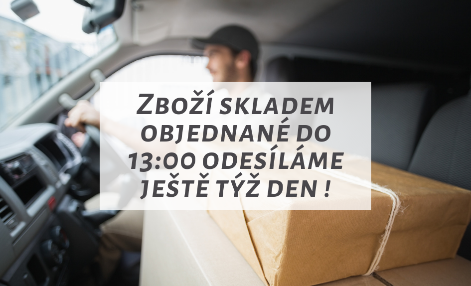Zboží skladem odesíláme ještě tentýž den