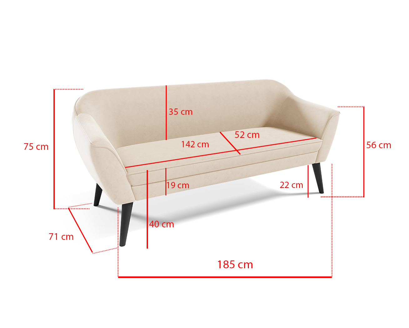 Kanapa wymiary _ Sofa dimensions