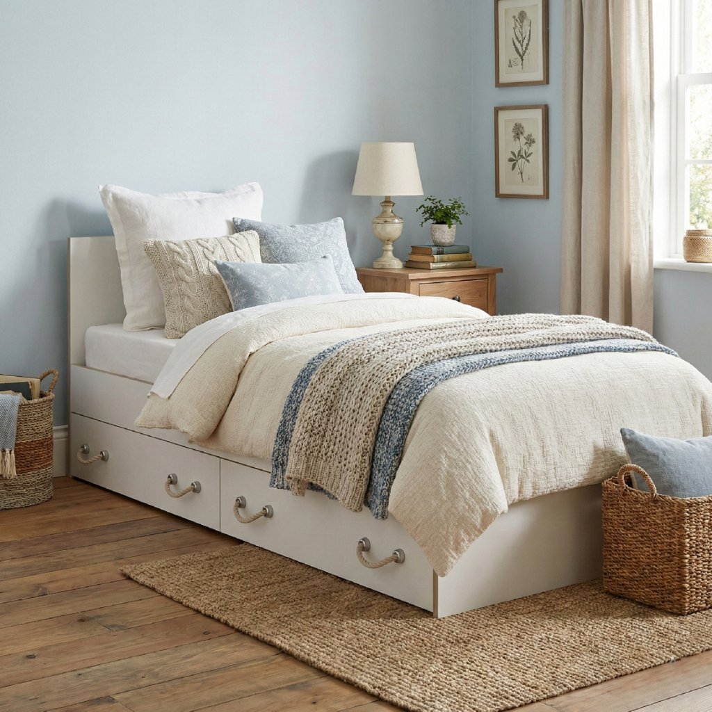 IDZ Postel KOSMO 36, 90 x 200 cm, Bílá/Dub Sonoma