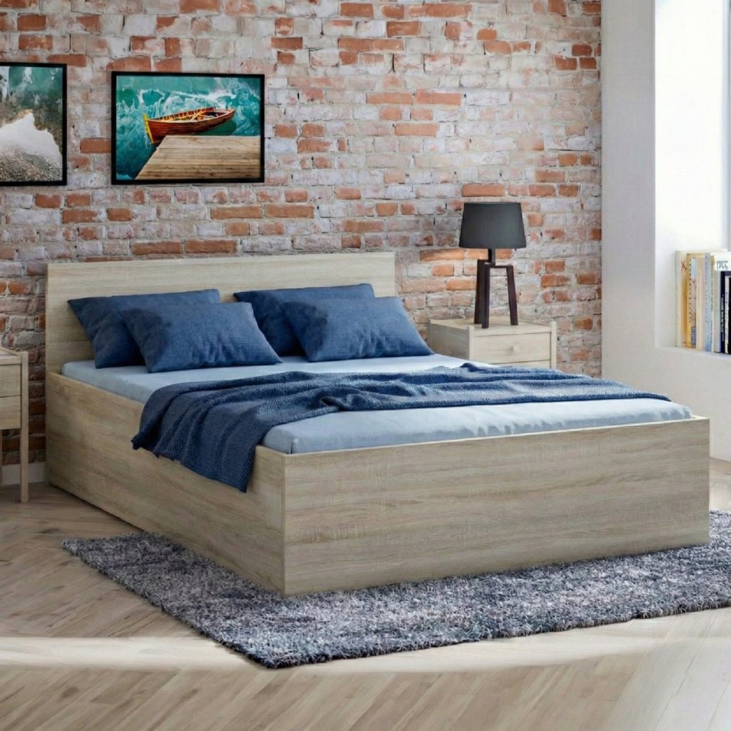 Maxi Postel STELA 160x200 cm, Dub sonoma