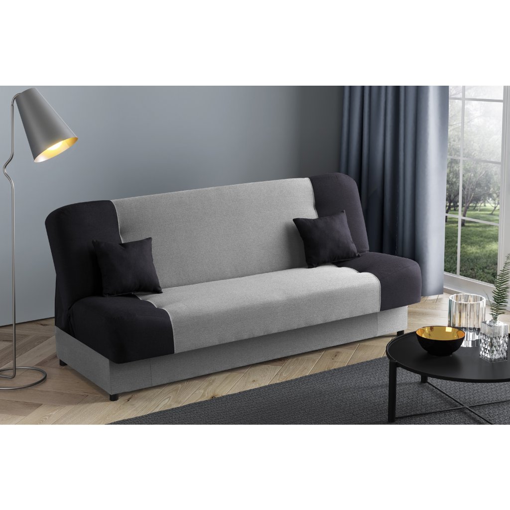 Eka Pohovka ALEXA, 198 cm Barva látky: Antracitová s šedou (Lux 07 + Lux 05)