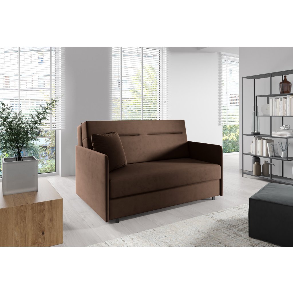 Eka Pohovka AMERYKANKA 171, 140 cm Barva látky: KRONOS 06 (Hnědá)