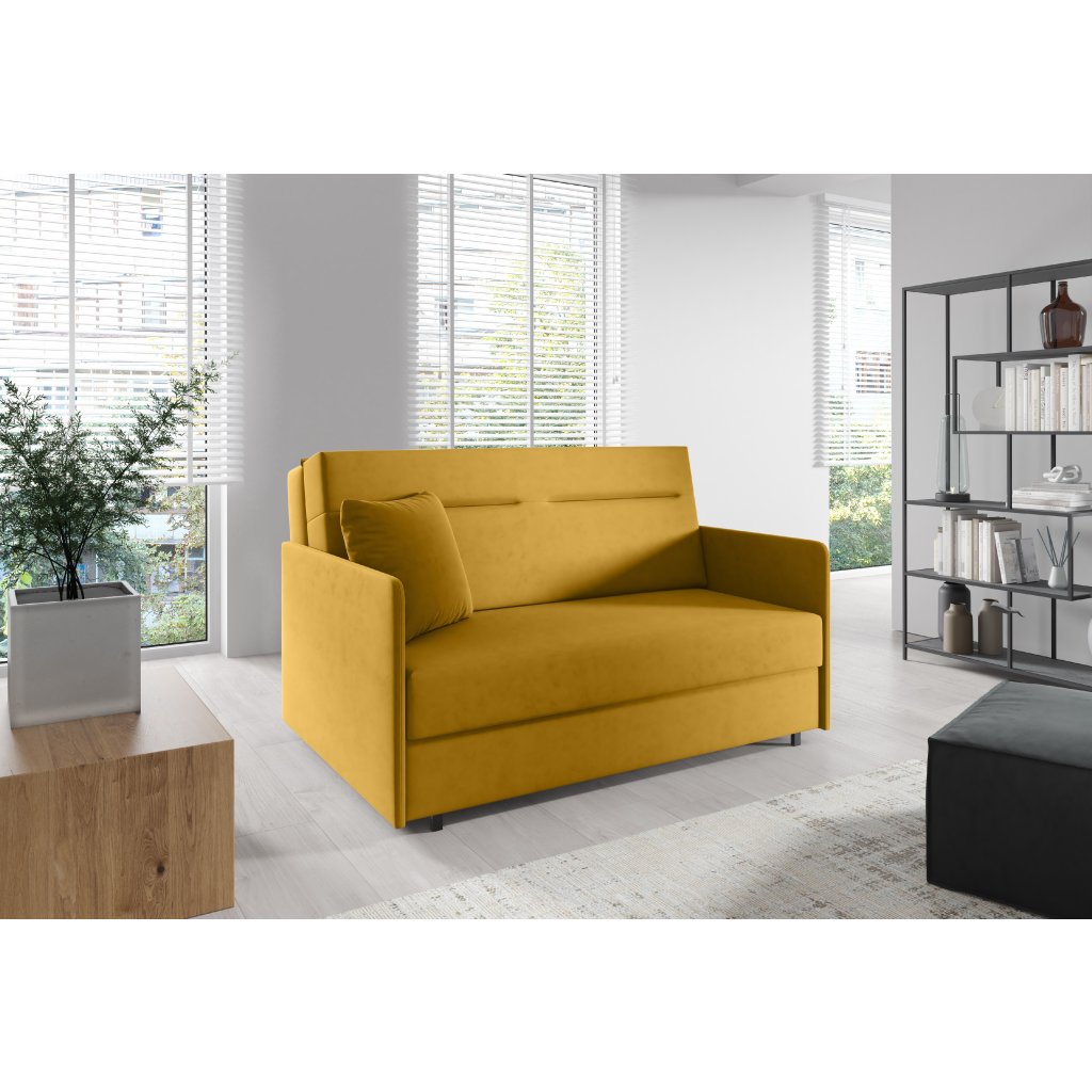 Eka Pohovka AMERYKANKA 171, 140 cm Barva látky: KRONOS 01 (Žlutá)