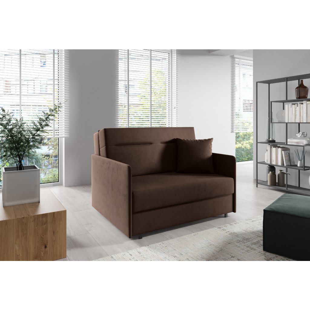 Eka Pohovka AMERYKANKA 173, 120 cm Barva látky: KRONOS 06 (Hnědá)