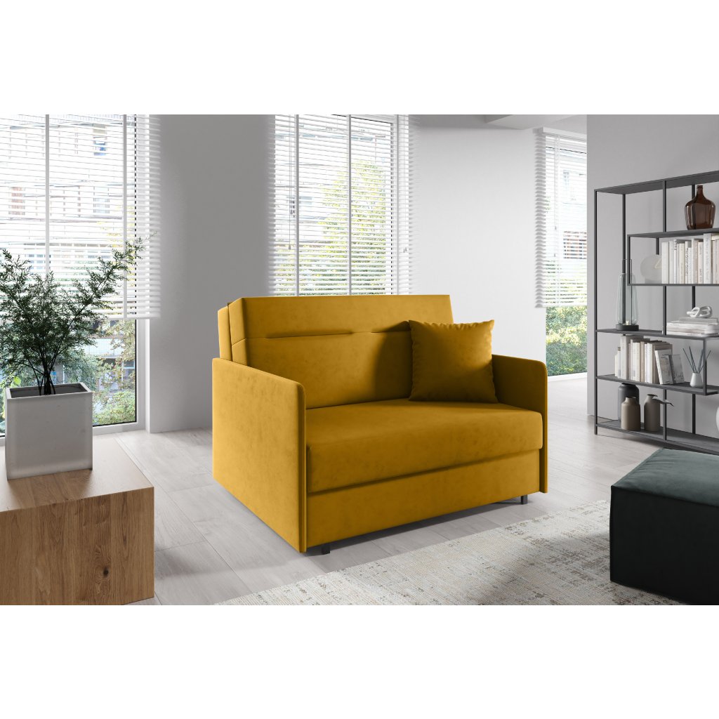 Eka Pohovka AMERYKANKA 173, 120 cm Barva látky: KRONOS 01 (Žlutá)