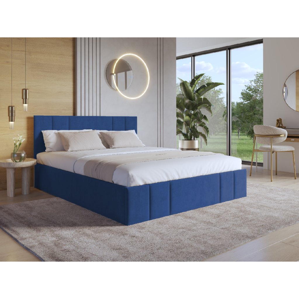 Eka Čalouněná postel SAMANTA 90x200 cm Barva látky Trinity: (2319) Světlá růžová