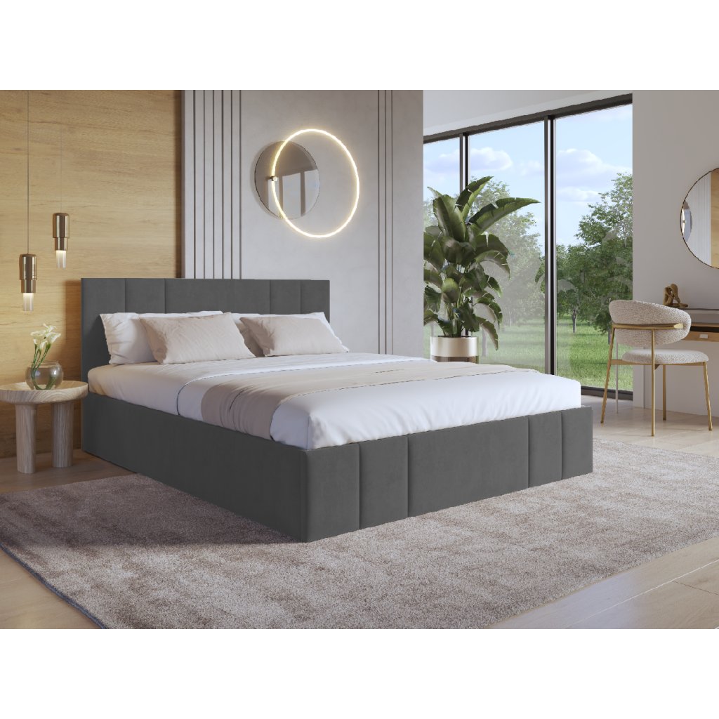 Eka Čalouněná postel SAMANTA 160x200 cm Barva látky Trinity: (2309) Červená