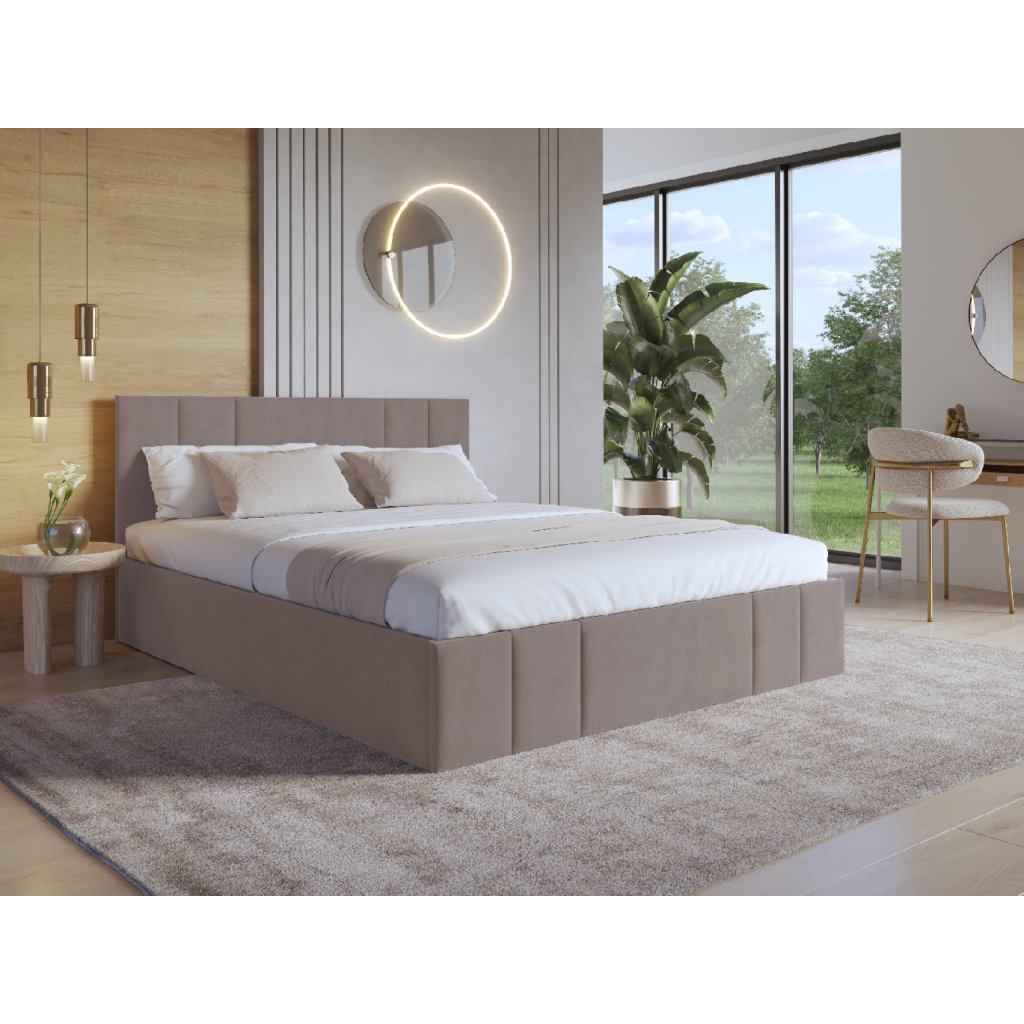 Eka Čalouněná postel SAMANTA 180x200 cm Barva látky Trinity: (2322) Světlá modrá