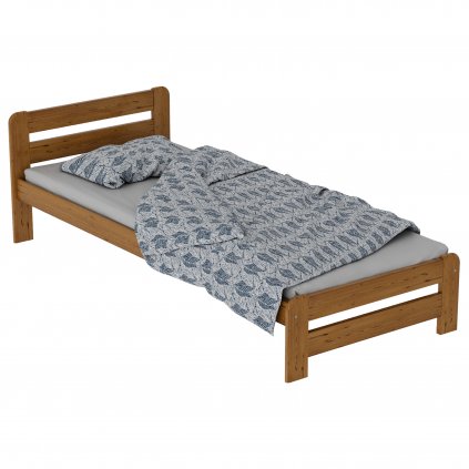 1142 postel z masivu union 90 x 200 cm barva dub matrace relax rost