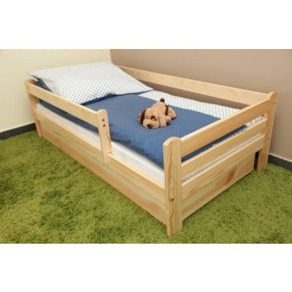 Postel Vráťa 160x80 cm+šuplík+matrace borovice