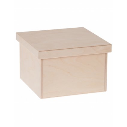 Dřevěný box na hračky - 25x25x20 cm, Přírodní
