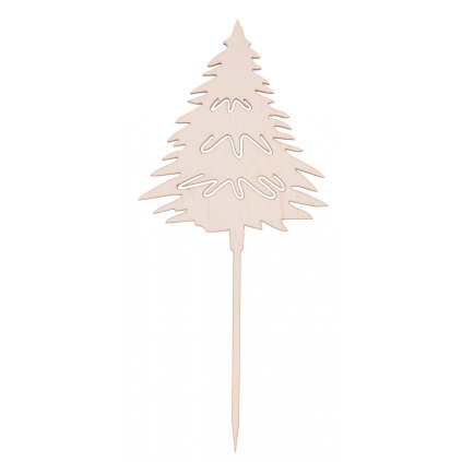 Dřevěná zapichovací ozdoba (stromek) - 21x9 cm