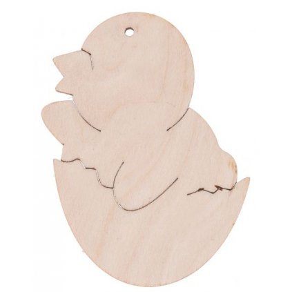 Dřevěná ozdoba (kuře) - 8x6 cm