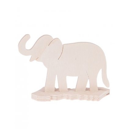 Dřevěná ozdoba (slon) - 7x3 cm