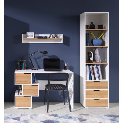 21383 sestava nabytku idea 23 cerna bila remeslny dub