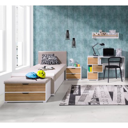 21392 sestava nabytku idea 24 cerna bila remeslny dub