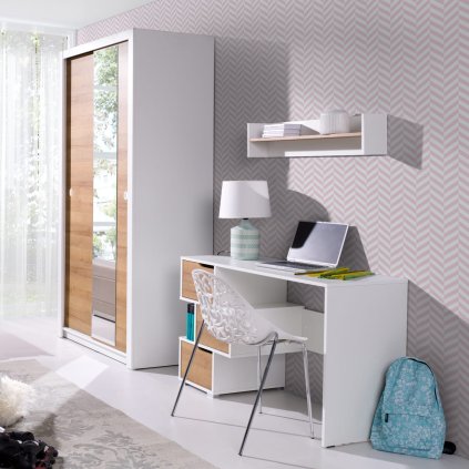 21407 sestava nabytku idea 28 cerna bila remeslny dub